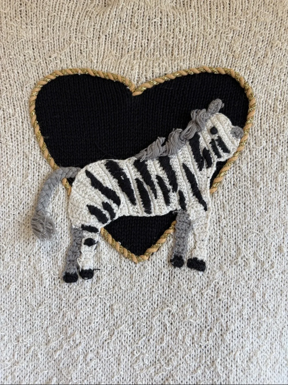 The Collective Works of Beaek | Cream Safari Animal Cardigan Size Large - Picture 7 of 7